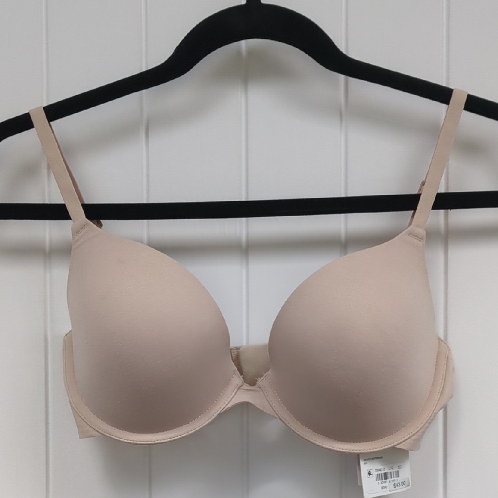 DKNY Tan T-Shirt Bra with Molded Cups and Underwire